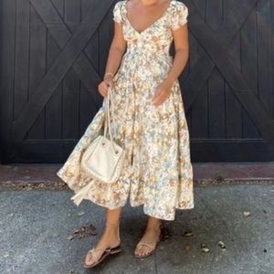 Danielle Bernstein Printed Poplin Midi Dress